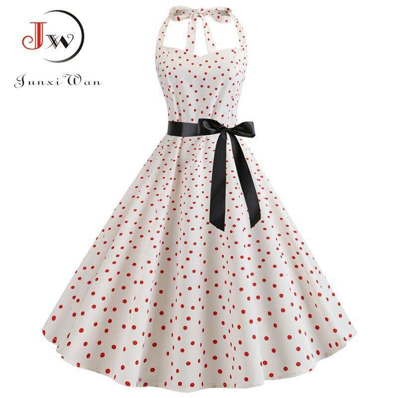 Robe D Ete A Pois Vintage A Grande Taille – Image 9