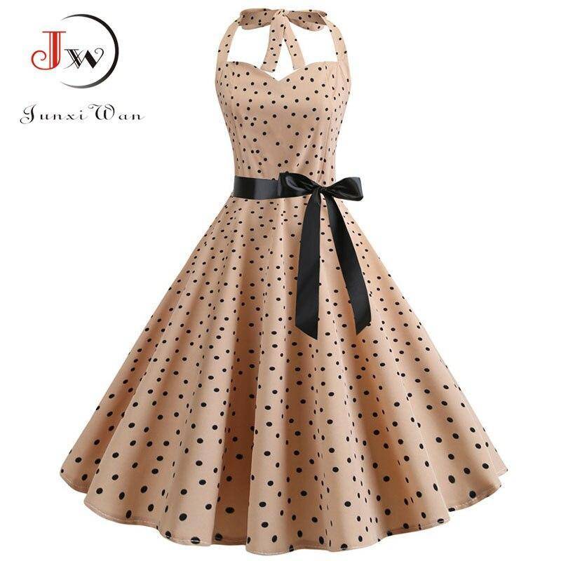 Robe D Ete A Pois Vintage A Grande Taille – Image 8