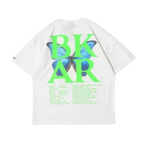 "BKAR" T-shirt Blanc imprimé Streetwear - URB1™