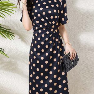 ZANZEA Robe Élégante Bohème Pois