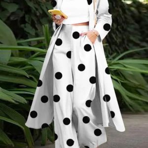 Yeezzi Ensemble Chic Femme Pois Élégant