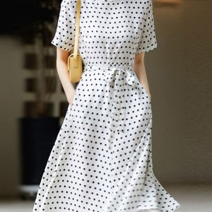 ZANZEA Robe Bohème Élégante Pois