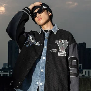 "95" Veste Bombers Versity Jacket Noir - URB1™