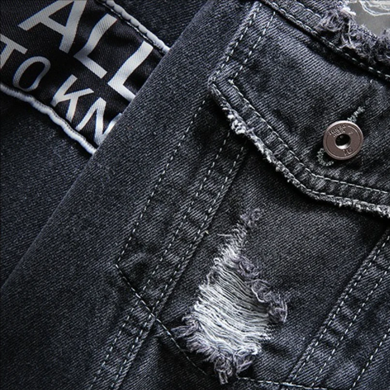 "32" Veste en jean denim streetwear - URB1™ – Image 8