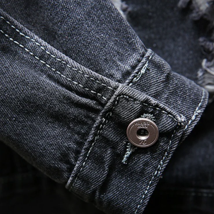 "32" Veste en jean denim streetwear - URB1™ – Image 4