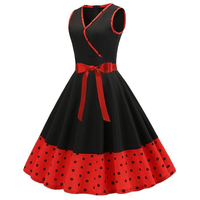 Robe A Pois Ceinture Grande Taille Femme – Image 2