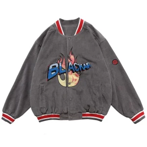 "BLACKAIR" Veste Bombers Baseball Teddy Gris - URB1™