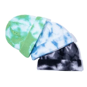Tie-dye Beanie Warm Winter Hats for Women Ladies Men Plain Skullies Bonnet Autumn Knitted Hat Boys Girls Fashion Hip Hop Ski Cap