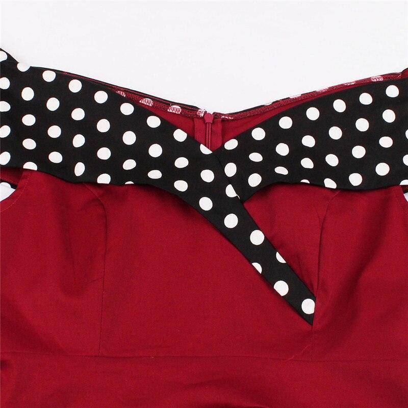Robe Retro A Pois Dentelle Grande Taille – Image 3