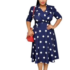 Robe A Pois Grande Taille Blazer