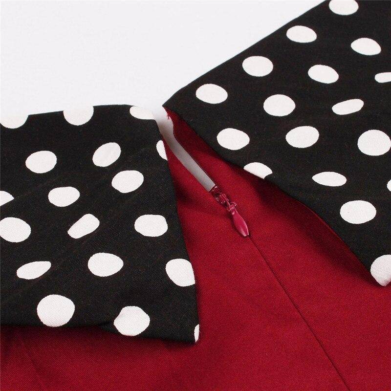 Robe Retro A Pois Dentelle Grande Taille – Image 4