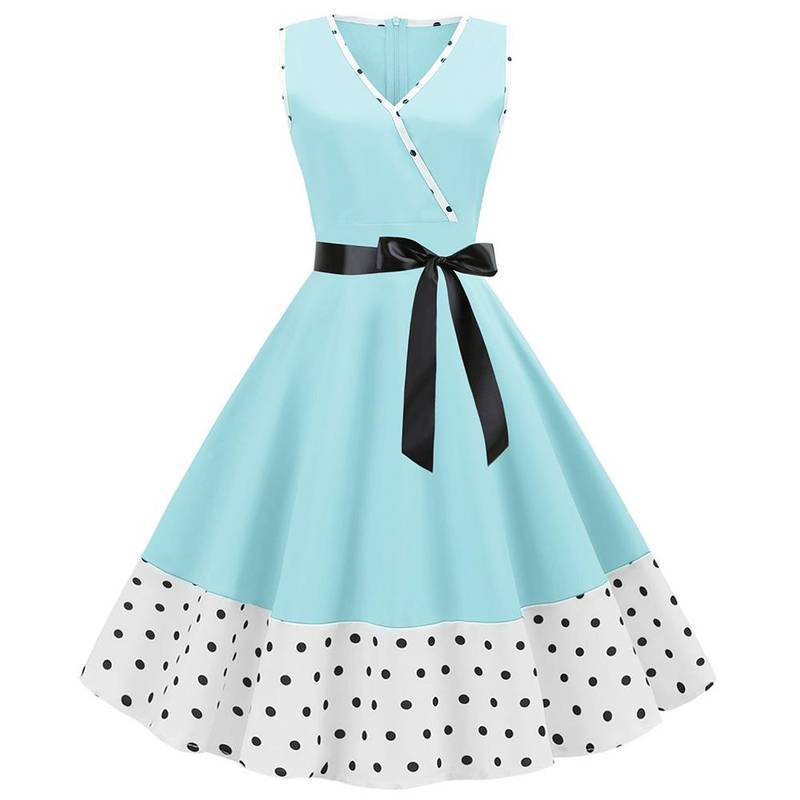 Robe A Pois Ceinture Grande Taille Femme – Image 3