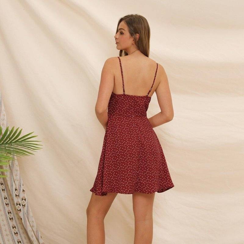 Robe D Ete A Pois Bretelles Fines – Image 4