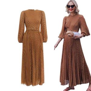 Robe A Pois Ceinture De Travail