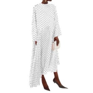 Robe Asymetrique A Pois Chemise