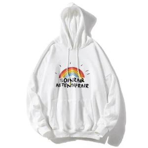 "BOINRAQ" SWEATSHIRT HOODIE À CAPUCHE BLANC - URB1™