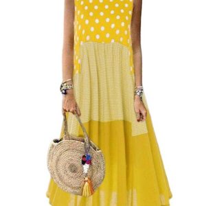 Robe Manche Longue A Pois Chemise De Nuit Sans Coton