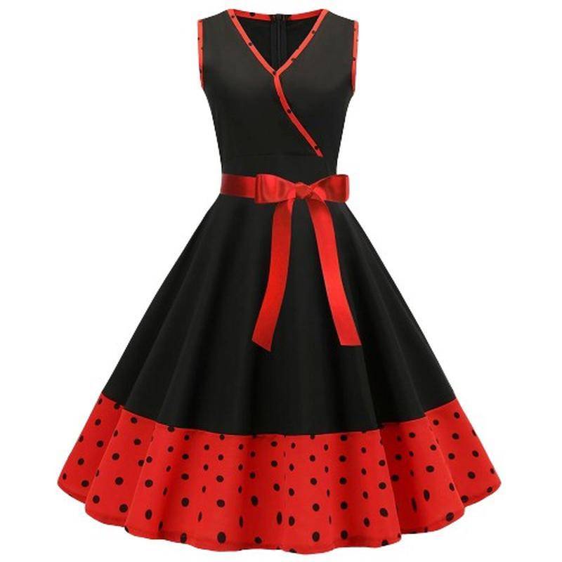 Robe A Pois Ceinture Grande Taille Femme