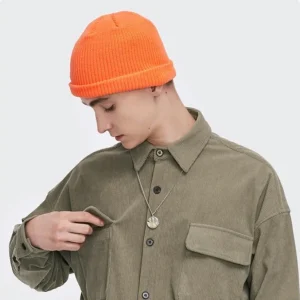 "CAPCUFF" Bonnet Orange clair Streetwear - URB1™
