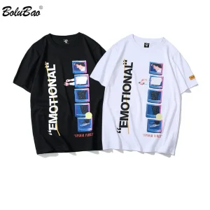 BOLUBAO Brand Men T-Shirts Summer Fashion High Quality Cotton Men T Shirts Printing Men's T Short Sleeve Street Style Top