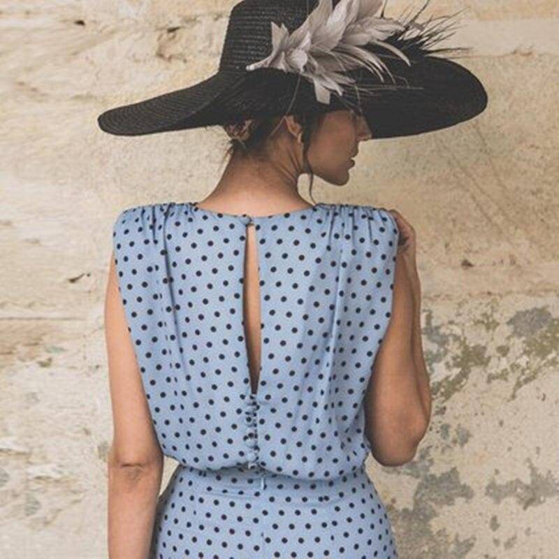 Robe Ceremonie A Pois Rose Poudre Grande Taille – Image 3