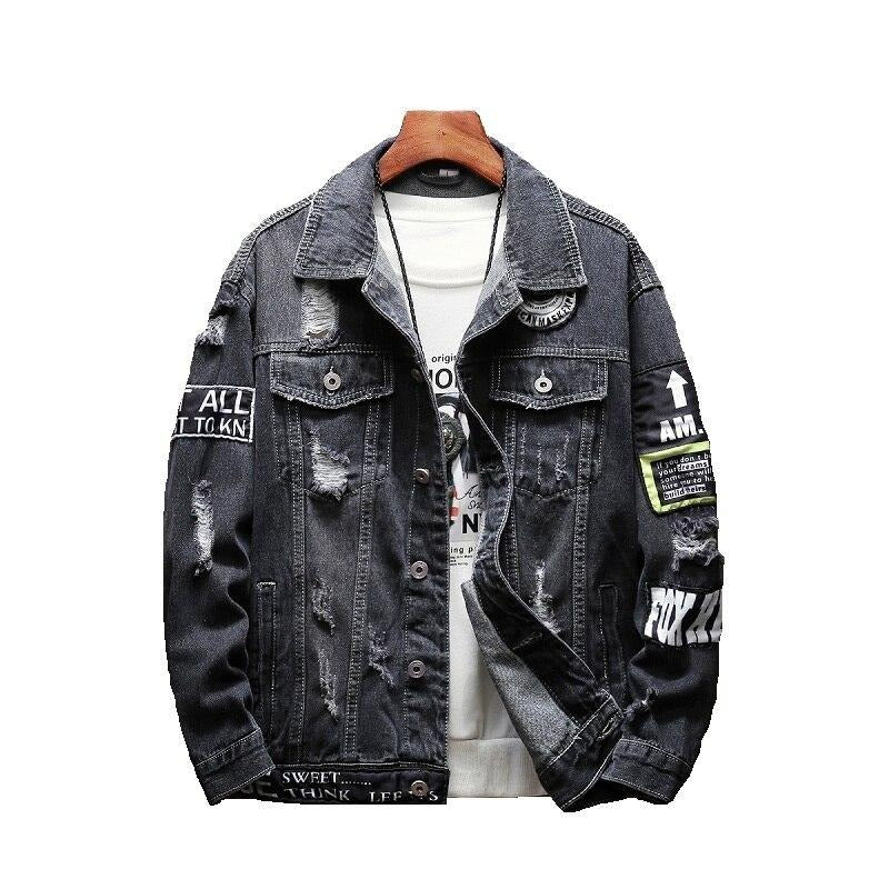 "32" Veste en jean denim streetwear - URB1™
