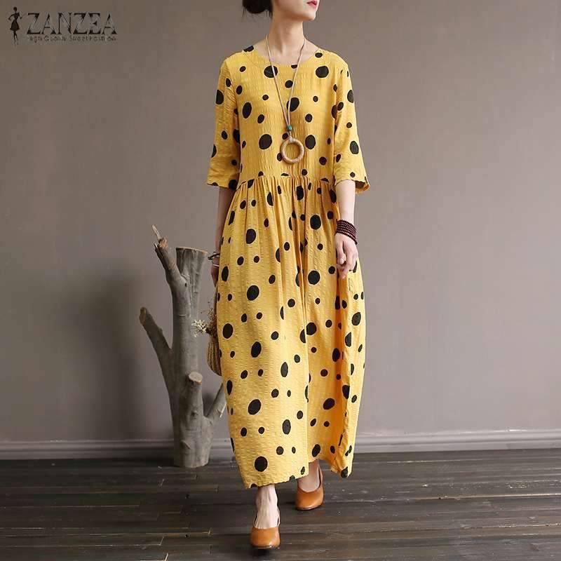 Robe Boheme A Pois Longue De Plage – Image 3