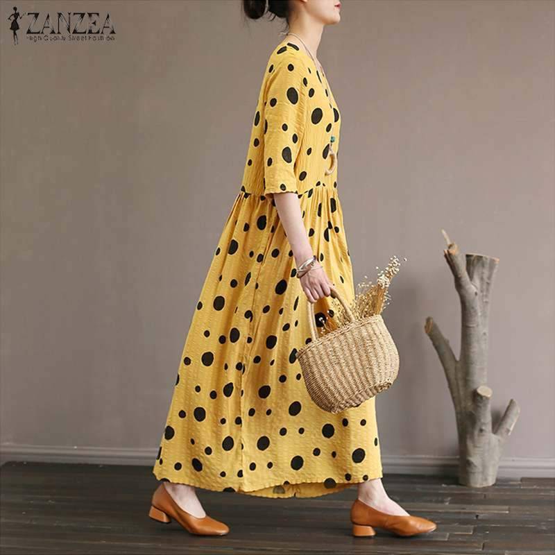 Robe Boheme A Pois Longue De Plage – Image 5