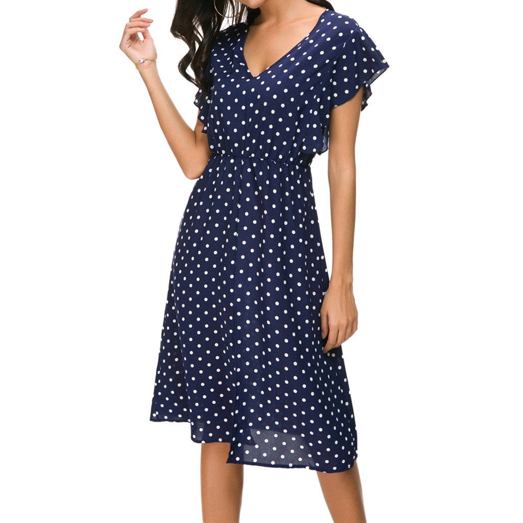 Robe À Pois Mi Longue – Image 3