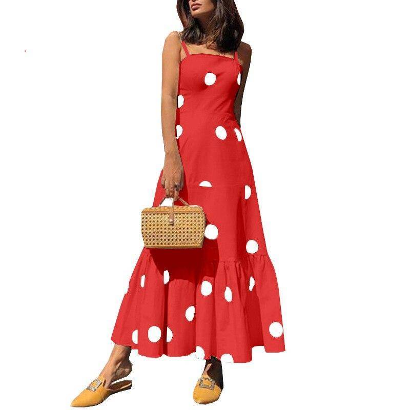 Robe Boheme A Pois Longue Chic