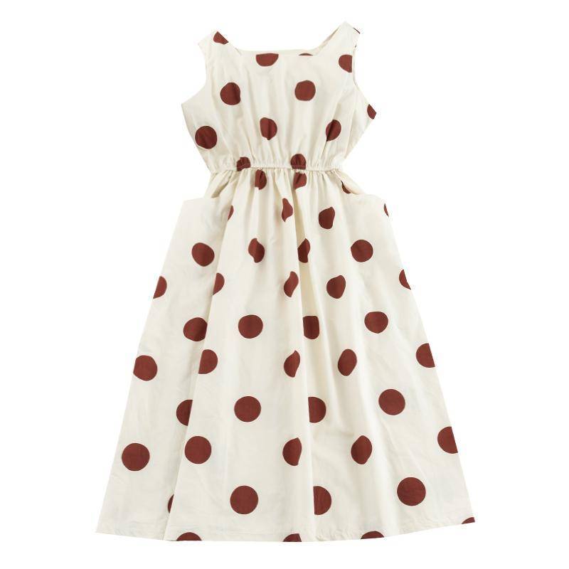 Robe D Ete A Pois Soiree Longue Femme – Image 3
