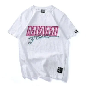 "MIAMI" T-shirt Blanc Oversize Streetwear - URB1™