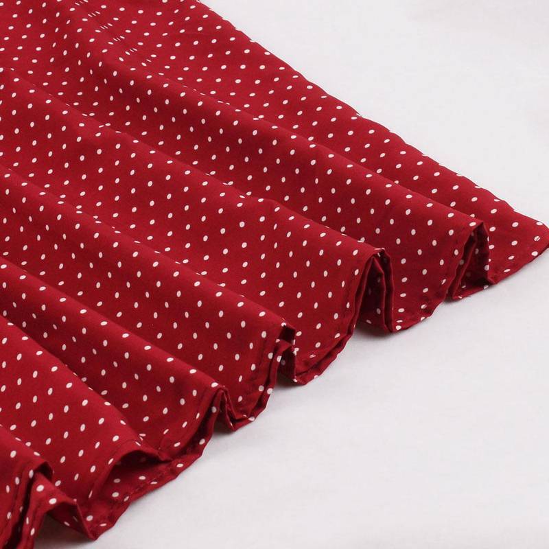 Robe D Ete A Pois Rouge Longue Grande Taille – Image 6