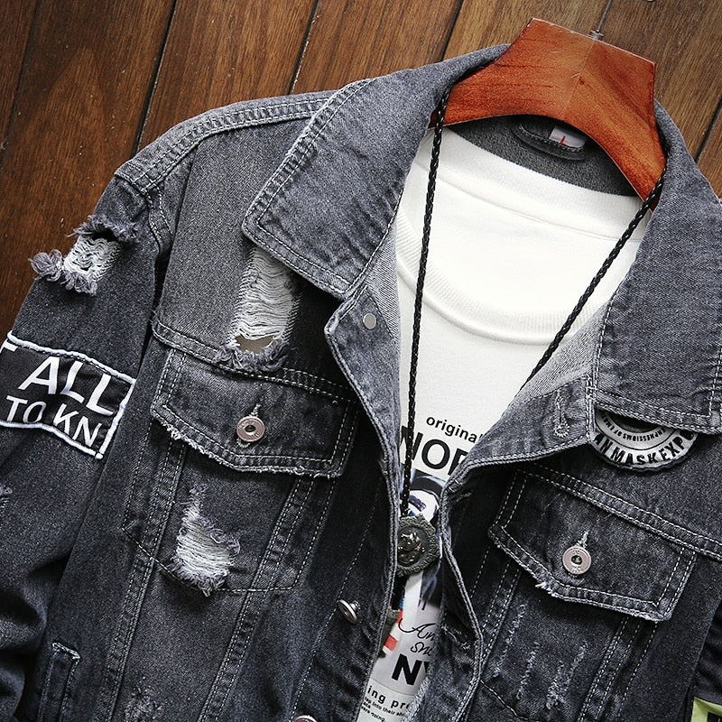 "32" Veste en jean denim streetwear - URB1™ – Image 5