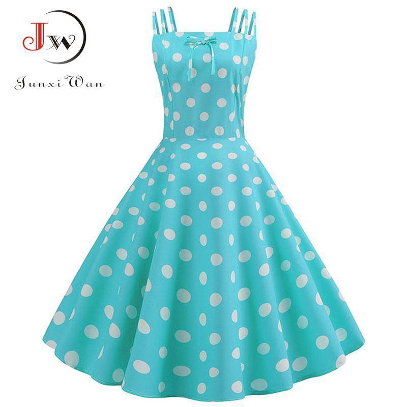 Robe D Ete A Pois Vintage A Grande Taille – Image 6