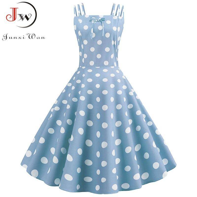 Robe D Ete A Pois Vintage A Grande Taille – Image 3