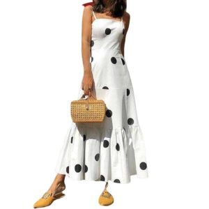 Robe D Ete A Pois Longue Legere