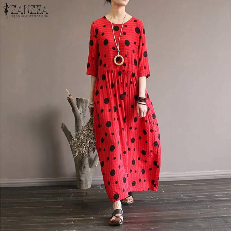 Robe Boheme A Pois Longue De Plage – Image 2