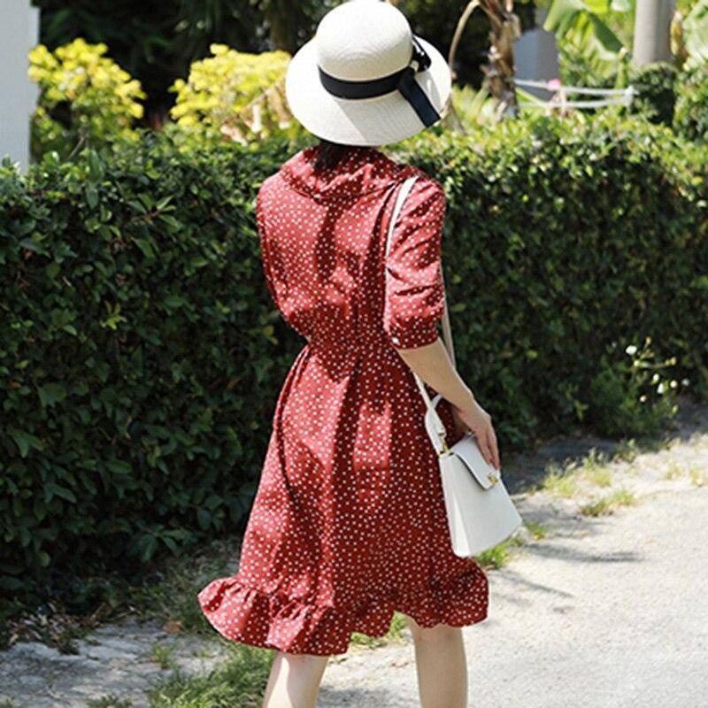 Robe A Pois Courte En Lin Ete – Image 4