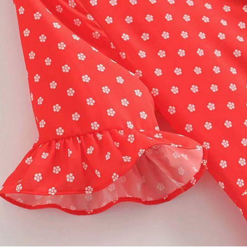 Robe A Pois Courte Ete Rouge – Image 3
