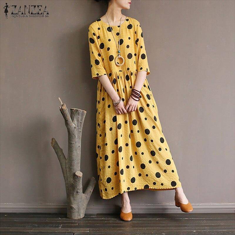 Robe Boheme A Pois Longue De Plage – Image 4