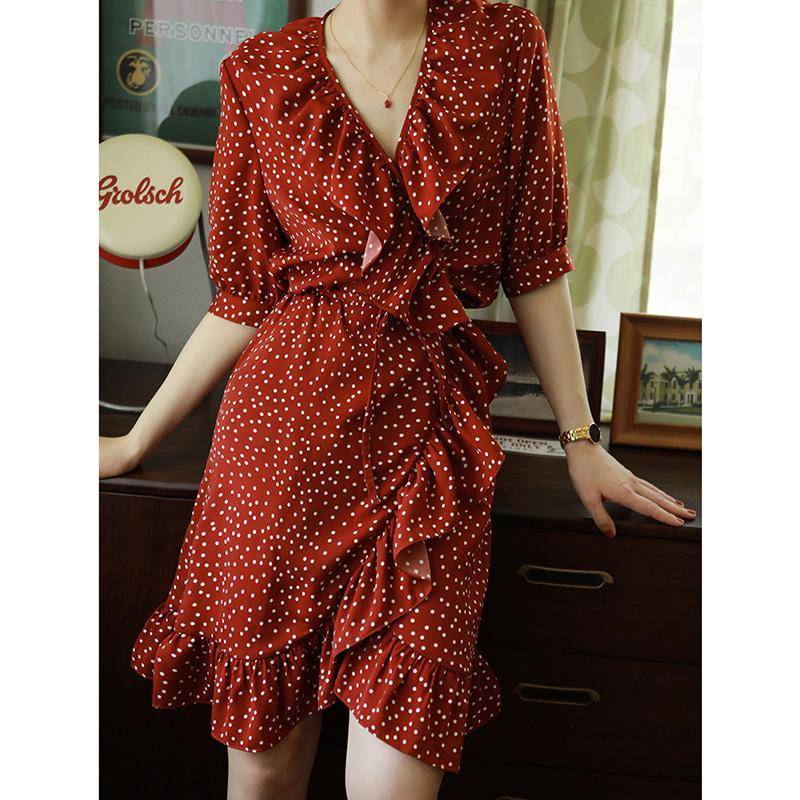 Robe A Pois Courte En Lin Ete – Image 3
