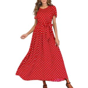Robe D Ete A Pois Bandage Longue