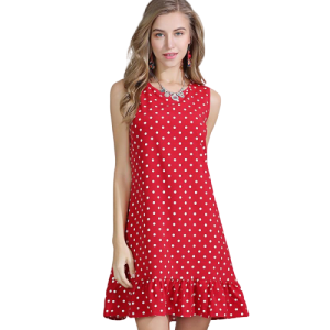 Robes À Pois Courte Nuisette Grande Taille