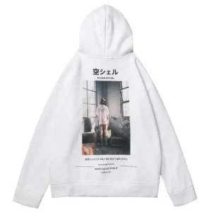 "ALIVE FROM NOW" Sweatshirt Hoodie à capuche Blanc - URB1™