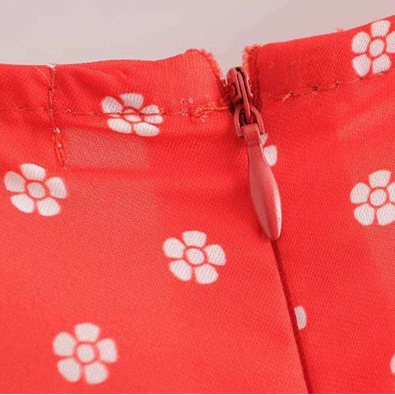 Robe A Pois Courte Ete Rouge – Image 6