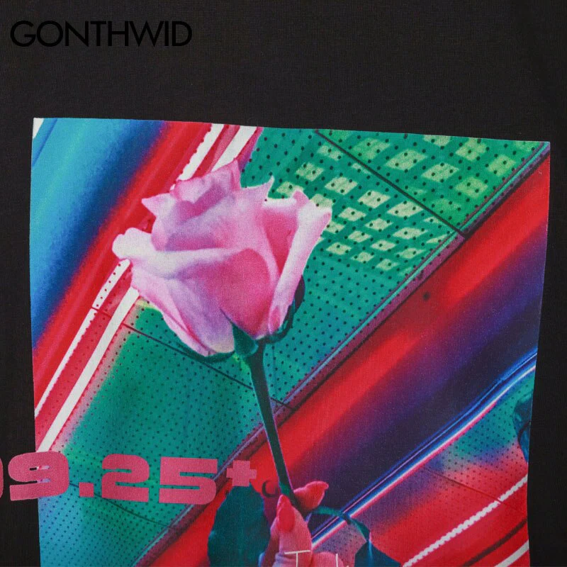 "09.25" T-shirt Noir Oversize Imprimé - URB1™ – Image 5