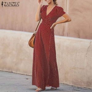 Robe Longue A Pois Tunique Grande Taille