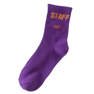 "STAFF" Chaussettes Violet Montantes Streetwear - URB1™