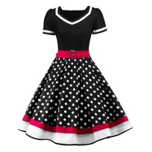 Robe A Pois Ceinture
